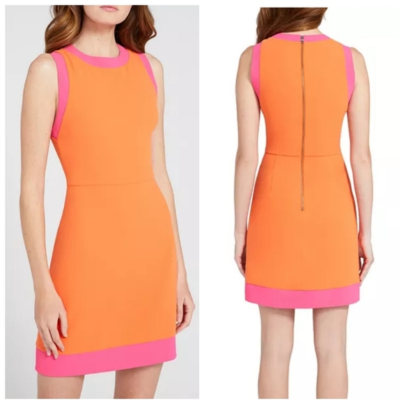 Alice + Olivia Alice + Olivia Truly Contrast Trim Sheath Dress Size 8 - Picture 4 of 16